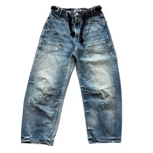 We The Free Moxie Pull-On Barrel Jeans- Timeless Blue